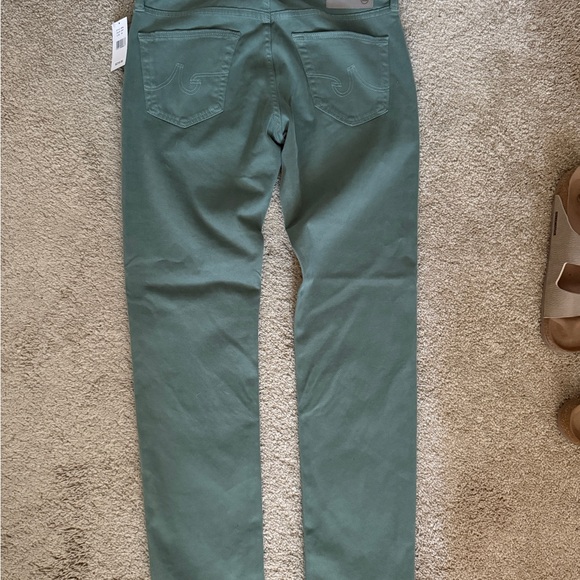Ag Adriano Goldschmied Slim Green Jeans